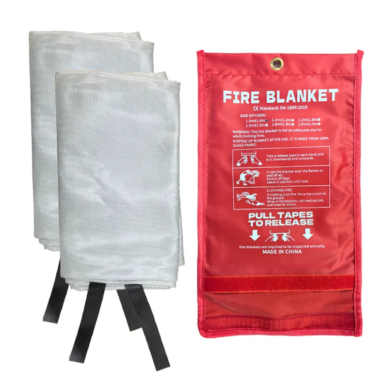Household Grade Lightweight Odorless Tear Resistant Fiberglass Cloth EN1869 Certified Fire Safety Blanket 6FT X 6FT 0.4-3mm No