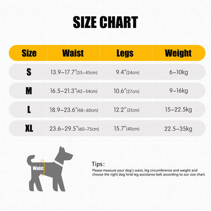 Dog Rear Leg Support Harness, Pet Lift Sling for Senior & Disabled Dogs, Adjustable Rehabilitation Aid