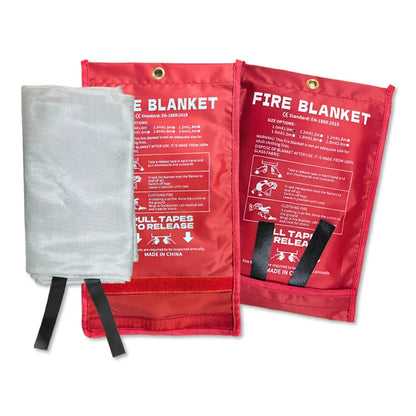 Household Grade Lightweight Odorless Tear Resistant Fiberglass Cloth EN1869 Certified Fire Safety Blanket 6FT X 6FT 0.4-3mm No