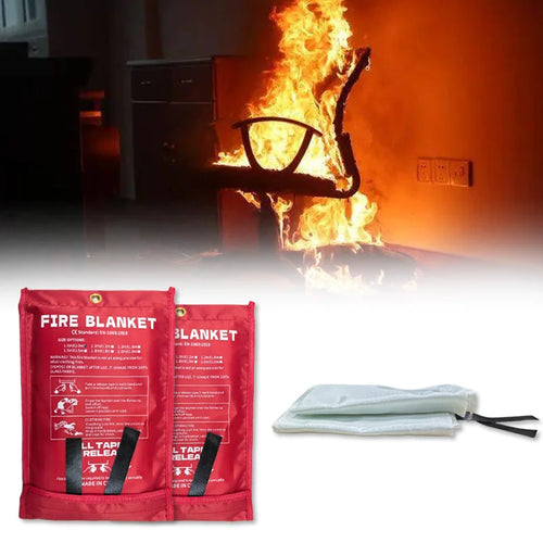 Household Grade Lightweight Odorless Tear Resistant Fiberglass Cloth EN1869 Certified Fire Safety Blanket 6FT X 6FT 0.4-3mm No