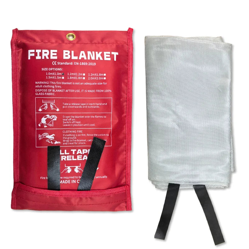 Household Grade Lightweight Odorless Tear Resistant Fiberglass Cloth EN1869 Certified Fire Safety Blanket 6FT X 6FT 0.4-3mm No