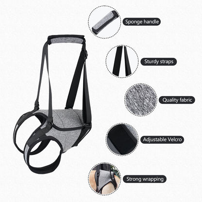 Dog Rear Leg Support Harness, Pet Lift Sling for Senior & Disabled Dogs, Adjustable Rehabilitation Aid